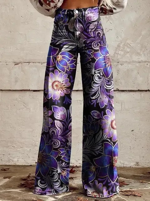 Azly - Elegante casual bloemenbroek