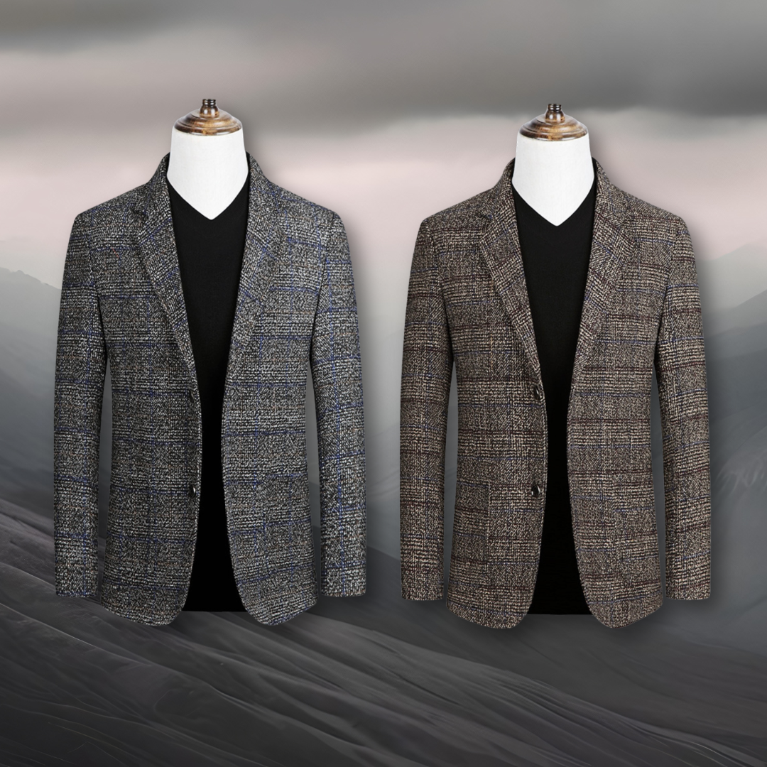 Danoir Paris™ | Blazer Élégant et Tissu Écossais