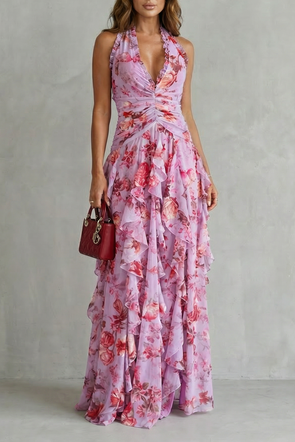 Elegant Long Halter Dress
