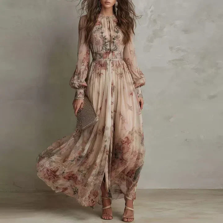Amelie Vintage Floral Maxi Dress