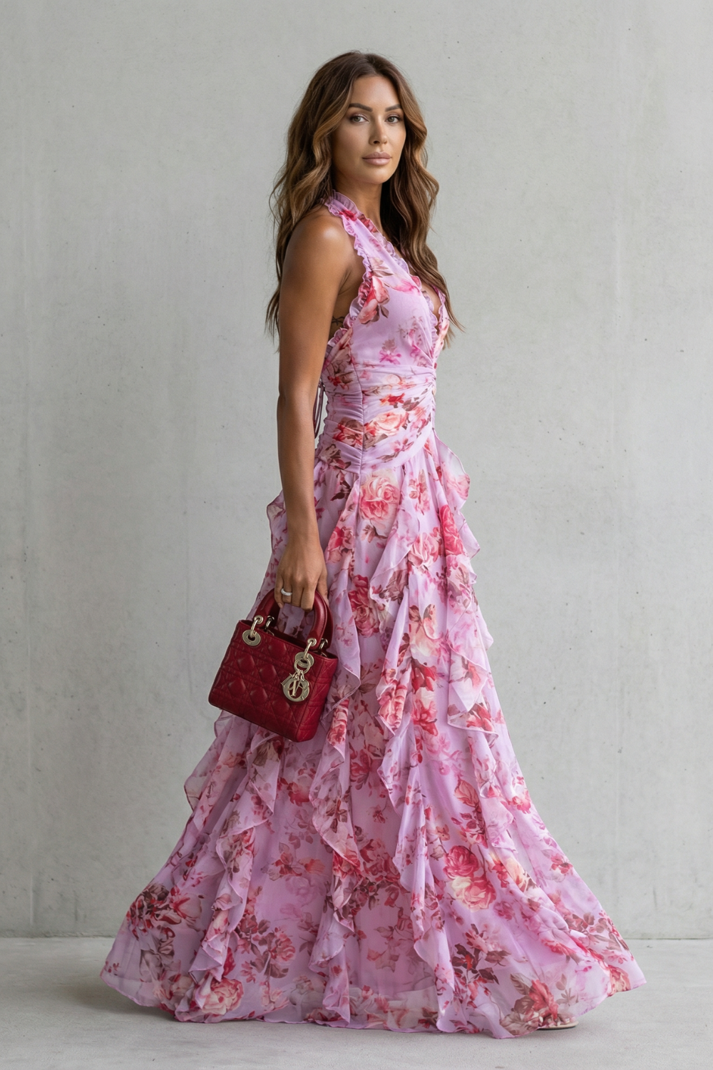 Elegant Long Halter Dress