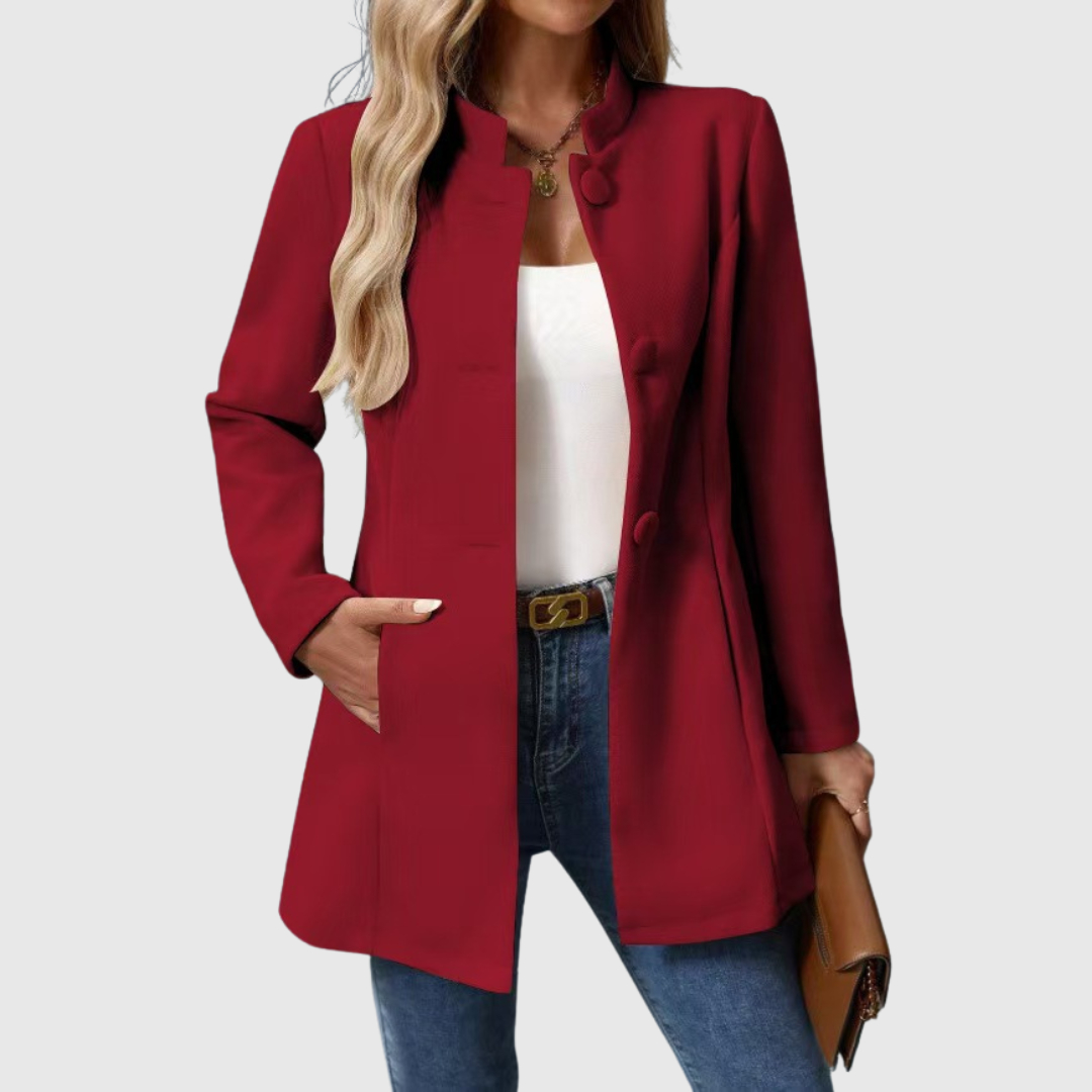Carmelyssa Elegant Collarless Jacket