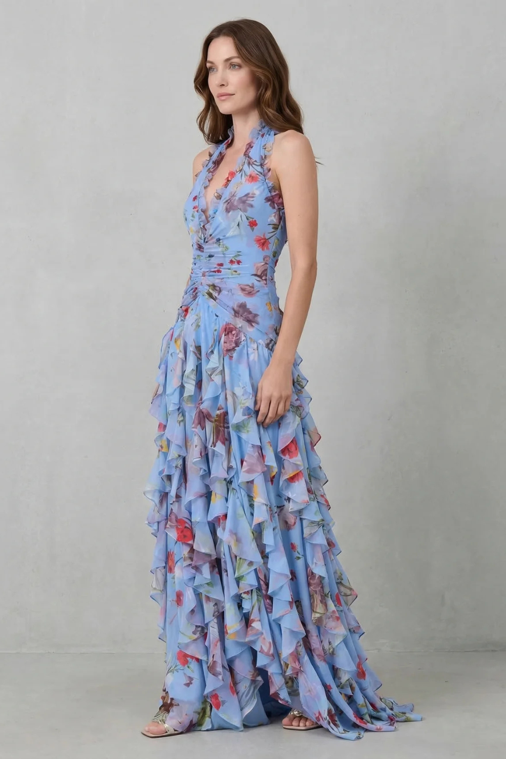 Elegant Long Halter Dress