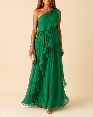 Talia | Cascading Ruffle Maxi Dress