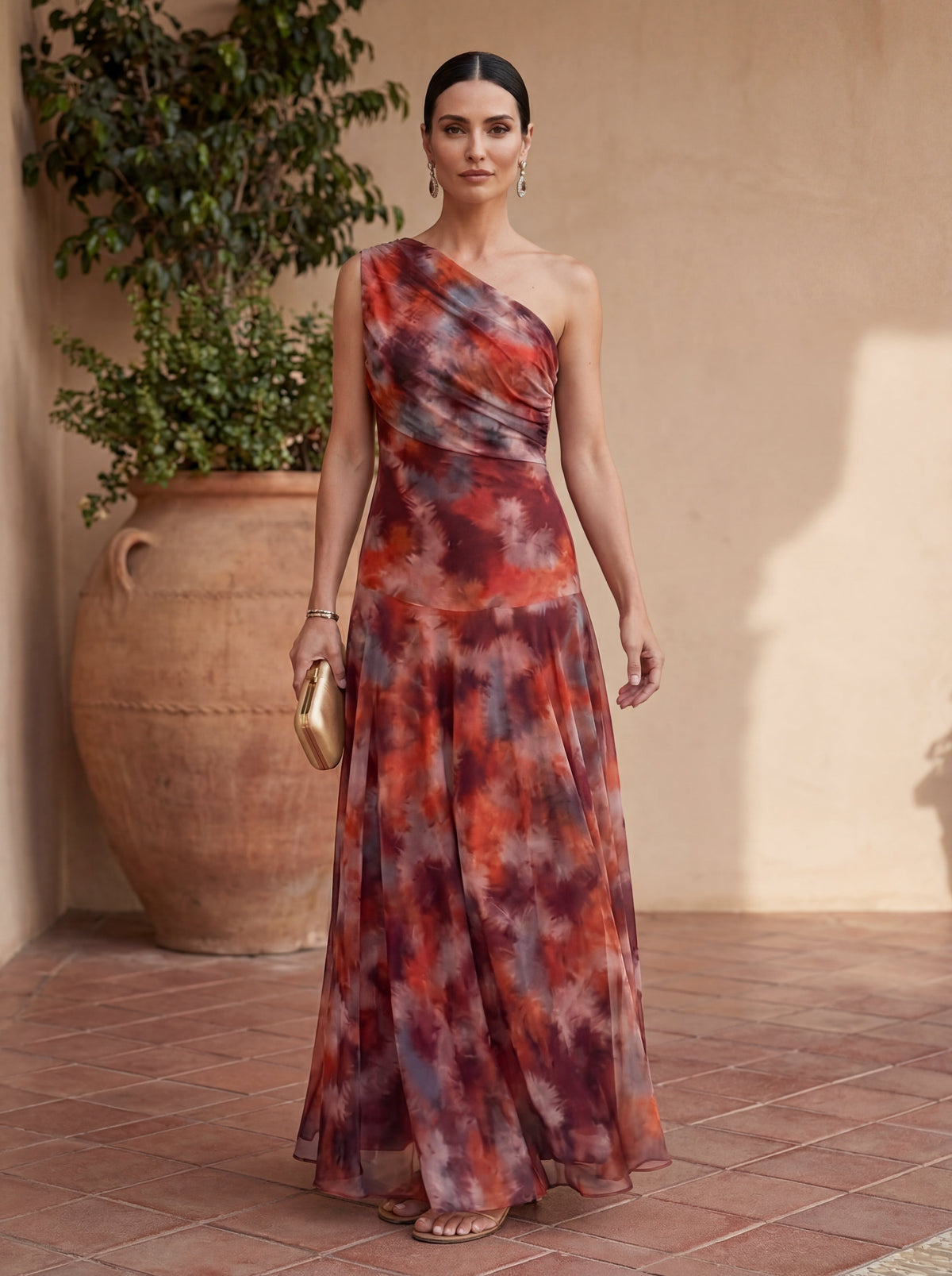 Fluid Long Satin Dress, Timeless Elegance