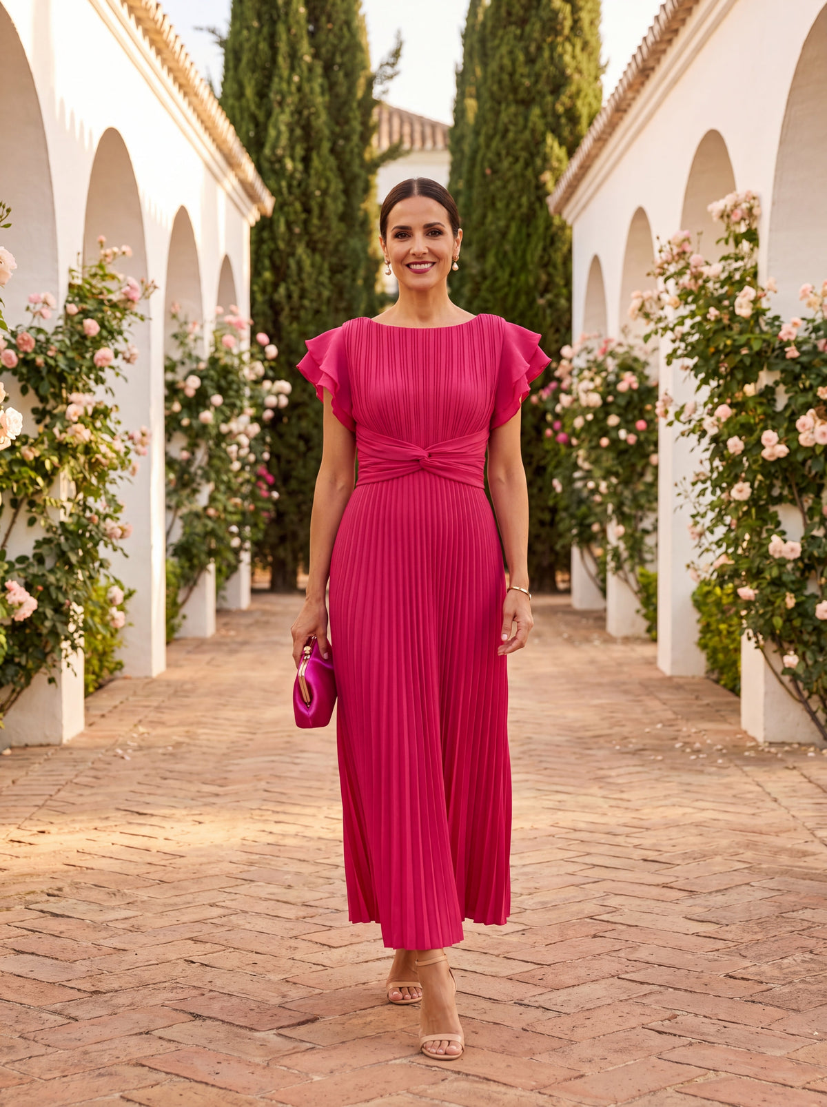 Selena Elegant Dress in Refined Tulle