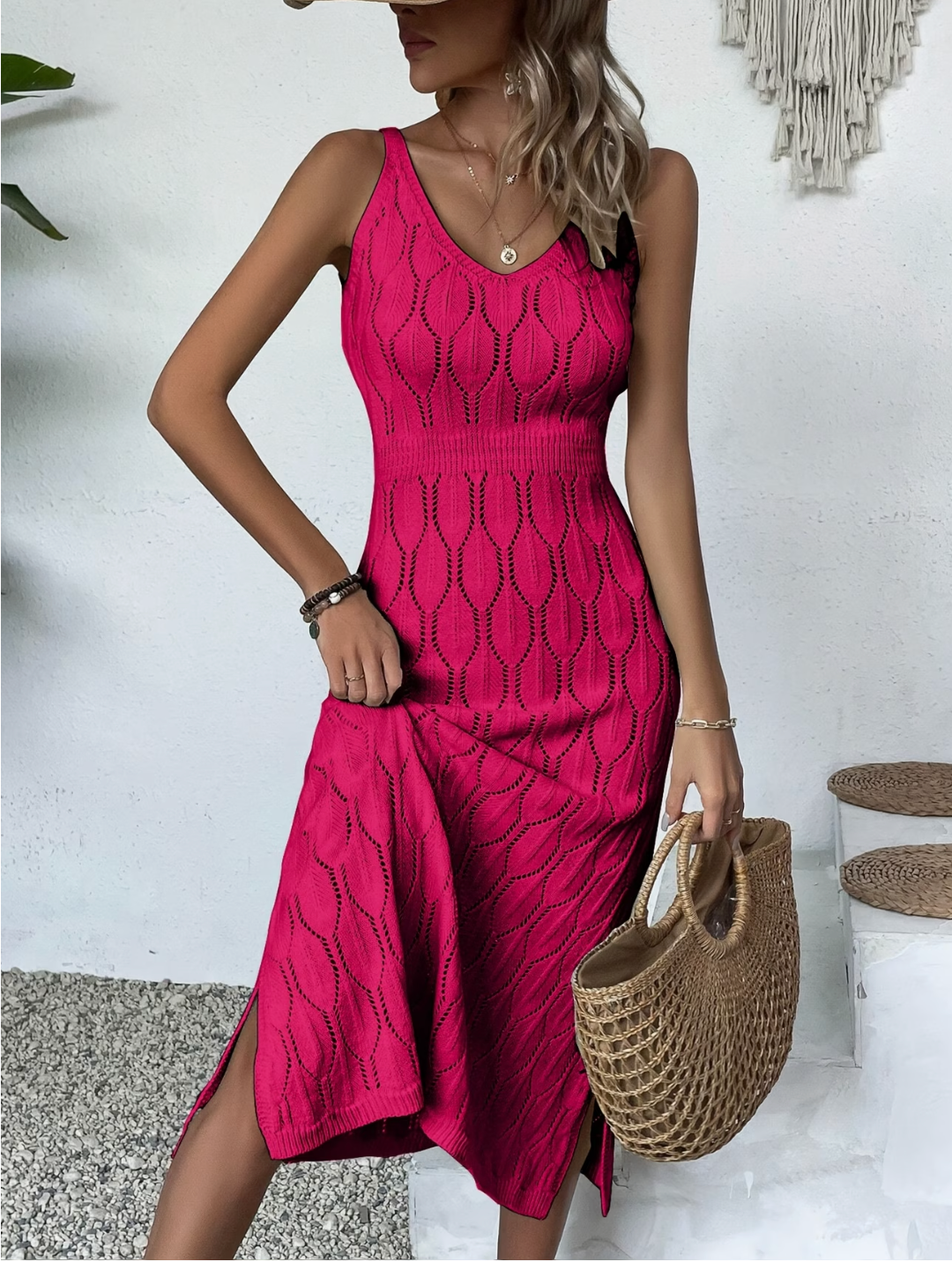 Aletta | Sleeveless Cape-Style Maxi Dress