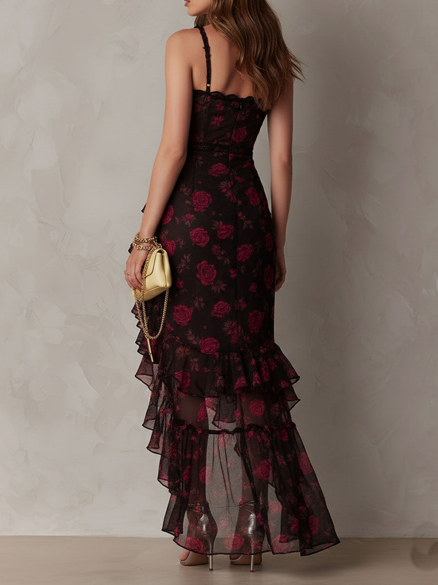 Lane Floral Ruched Hem Dress