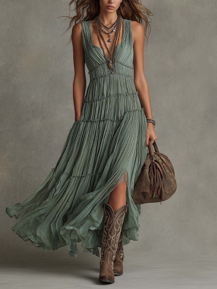 Elizabeth | Elasticated Waist Maxi Dress for Women