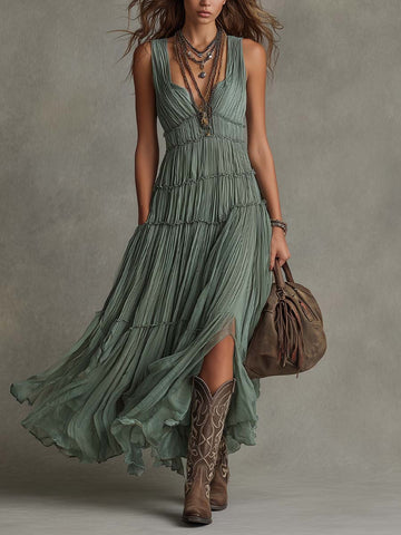 Elizabeth | Elasticated Waist Maxi Dress for Women