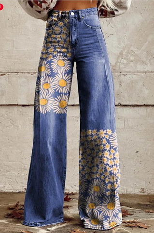 Azly - Elegante casual bloemenbroek