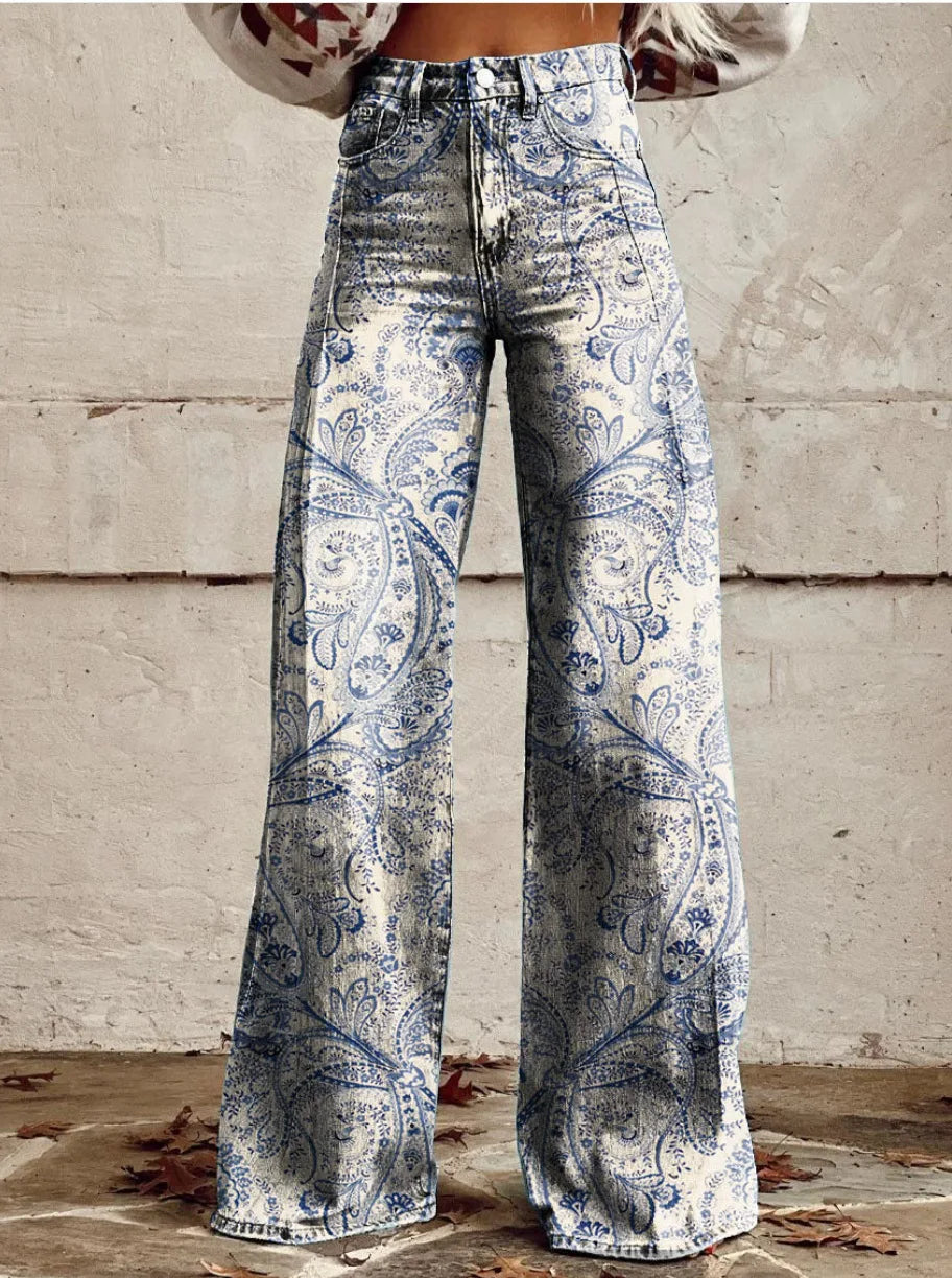 Azly - Elegante casual bloemenbroek