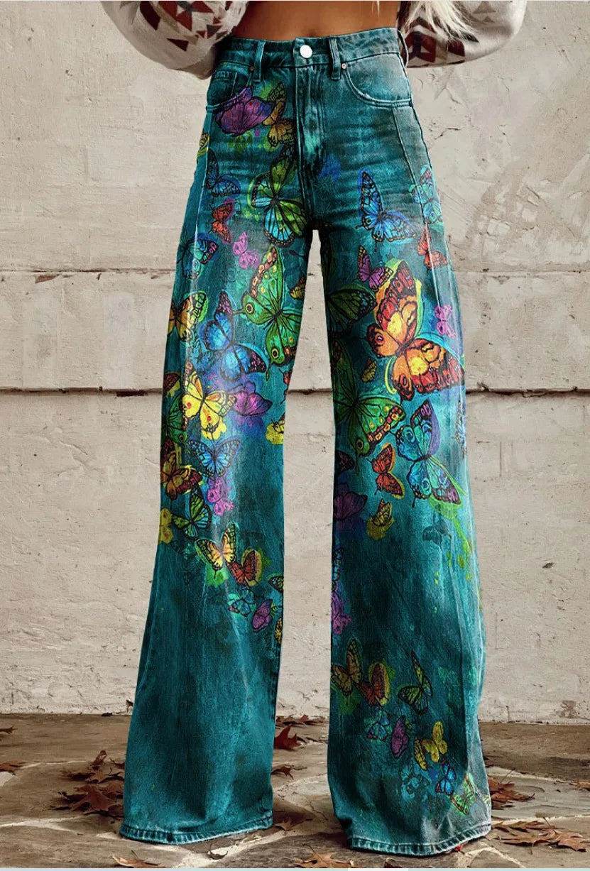 Azly - Elegante casual bloemenbroek