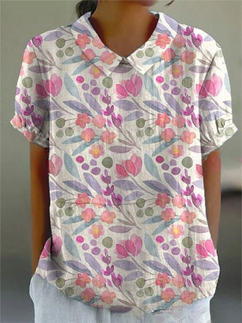 Sofia - Chemise Fleurie Élégante