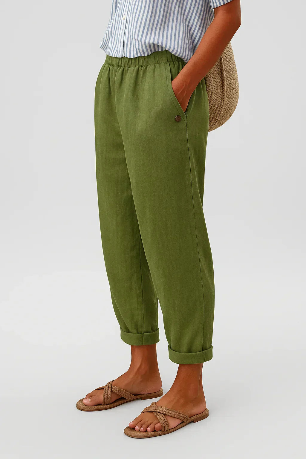 Édith - Pantalon léger élégant en lin et coton