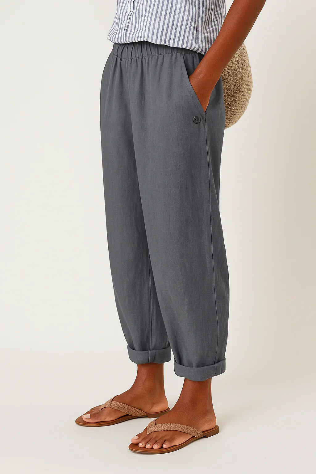 Édith - Pantalon léger élégant en lin et coton