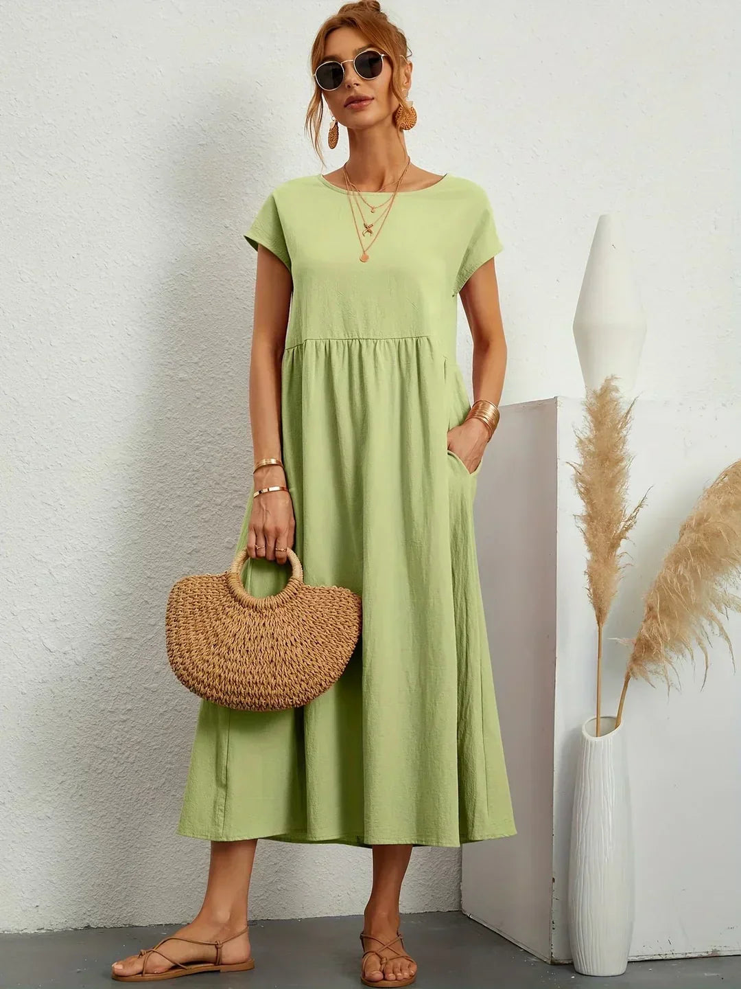 Gabrielle Flowy Midi Dress