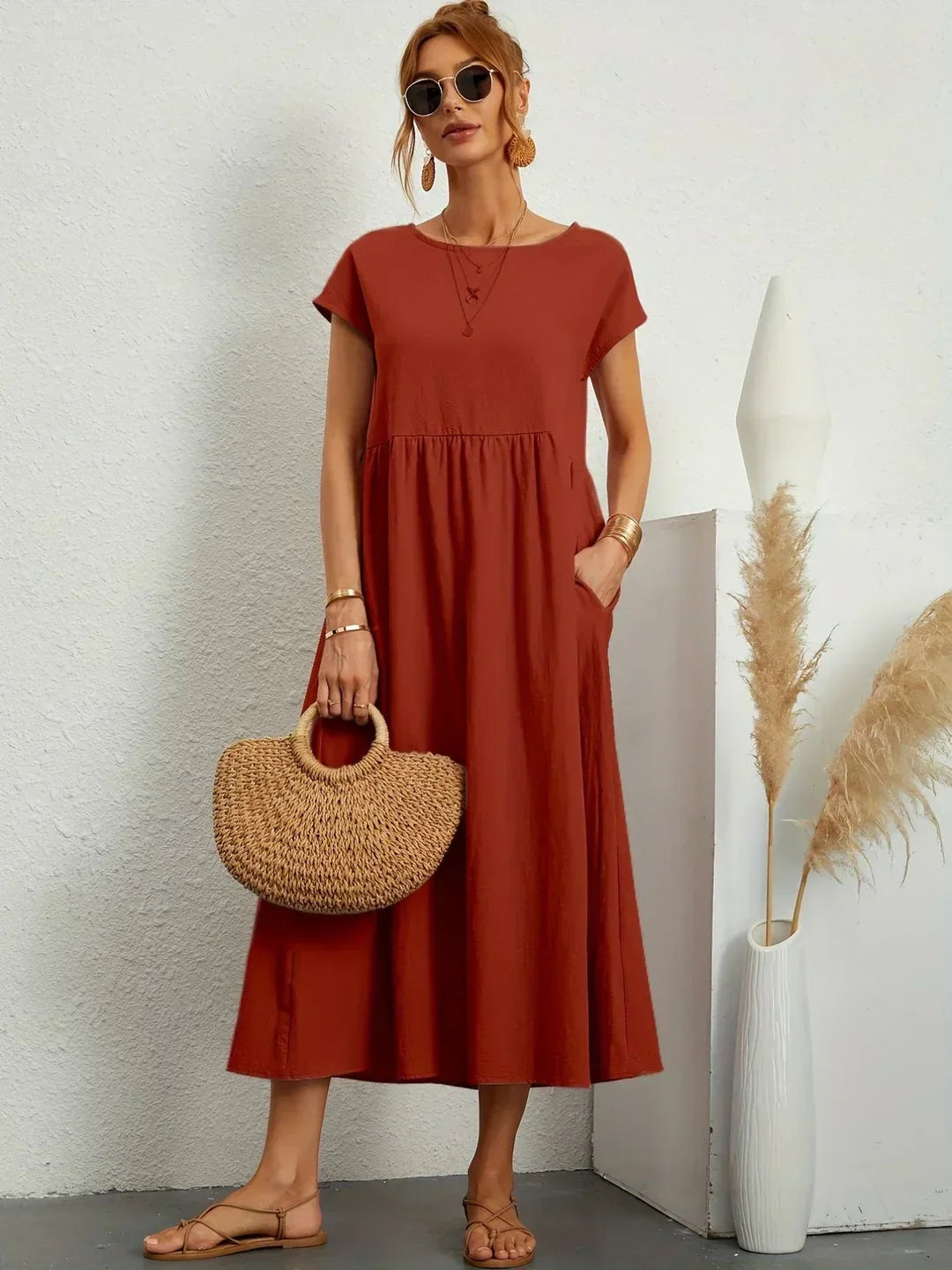 Gabrielle Flowy Midi Dress