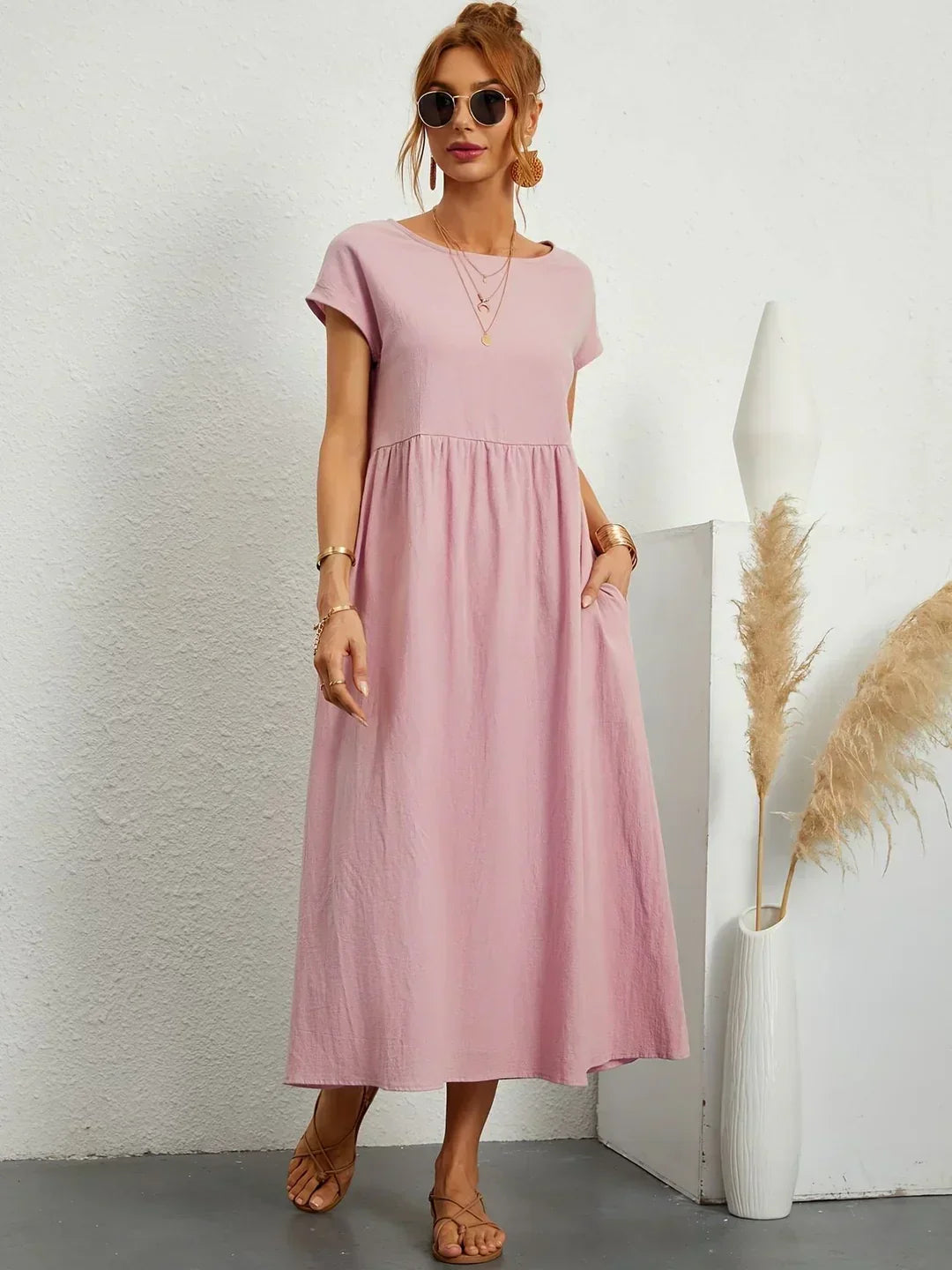 Gabrielle™ — Robe midi fluide élégance intemporelle