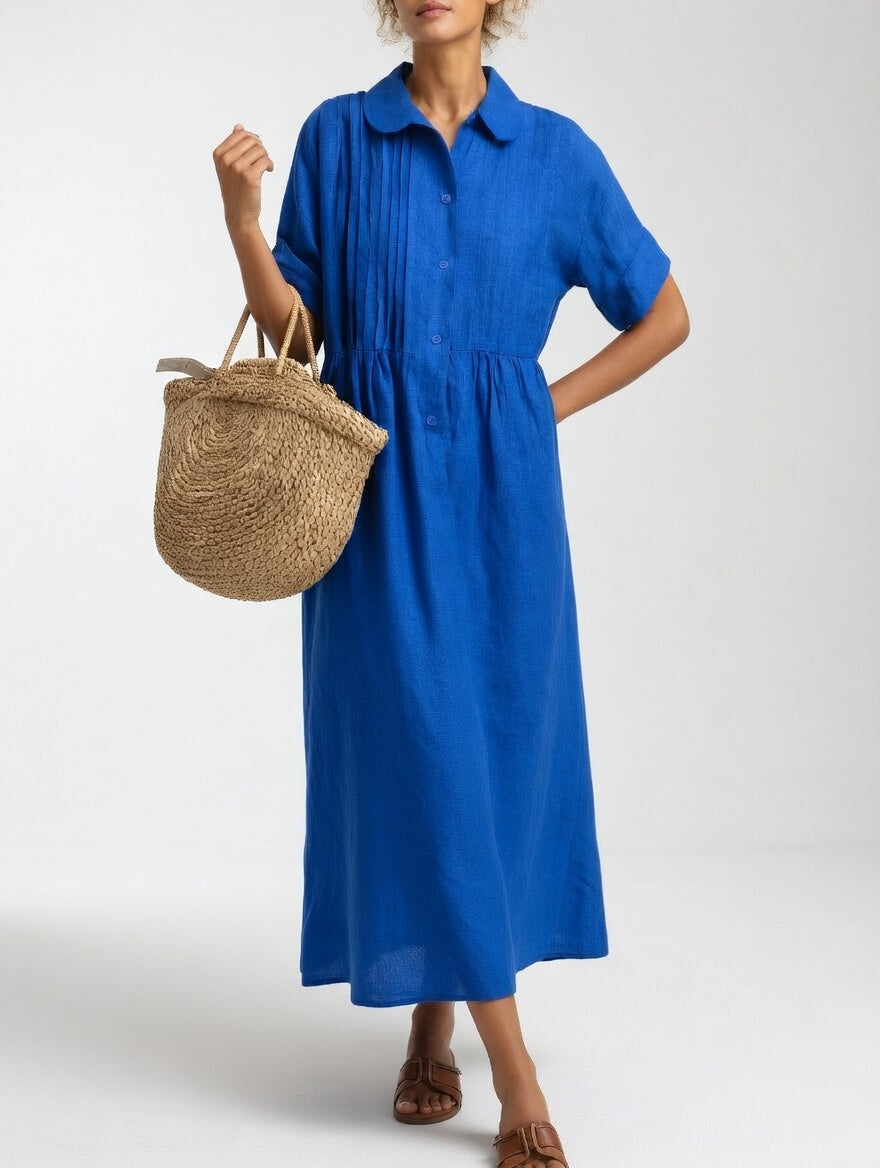 Lysandra™ - Robe chemise fluide estivale