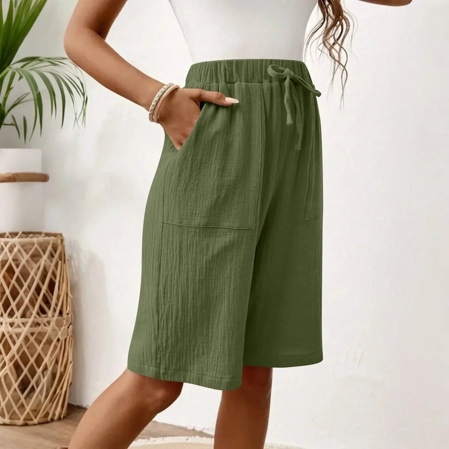 Sienna - Short en coton et lin