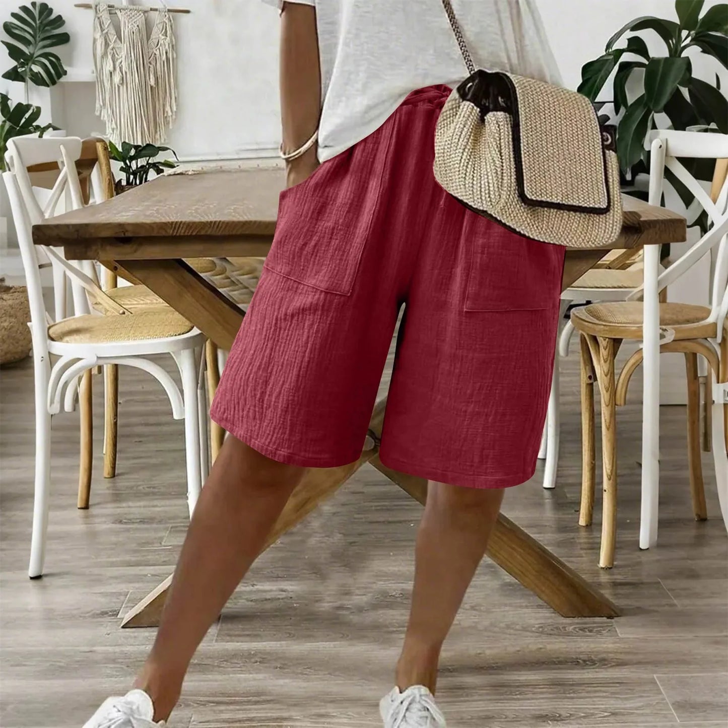 Sienna - Short en coton et lin