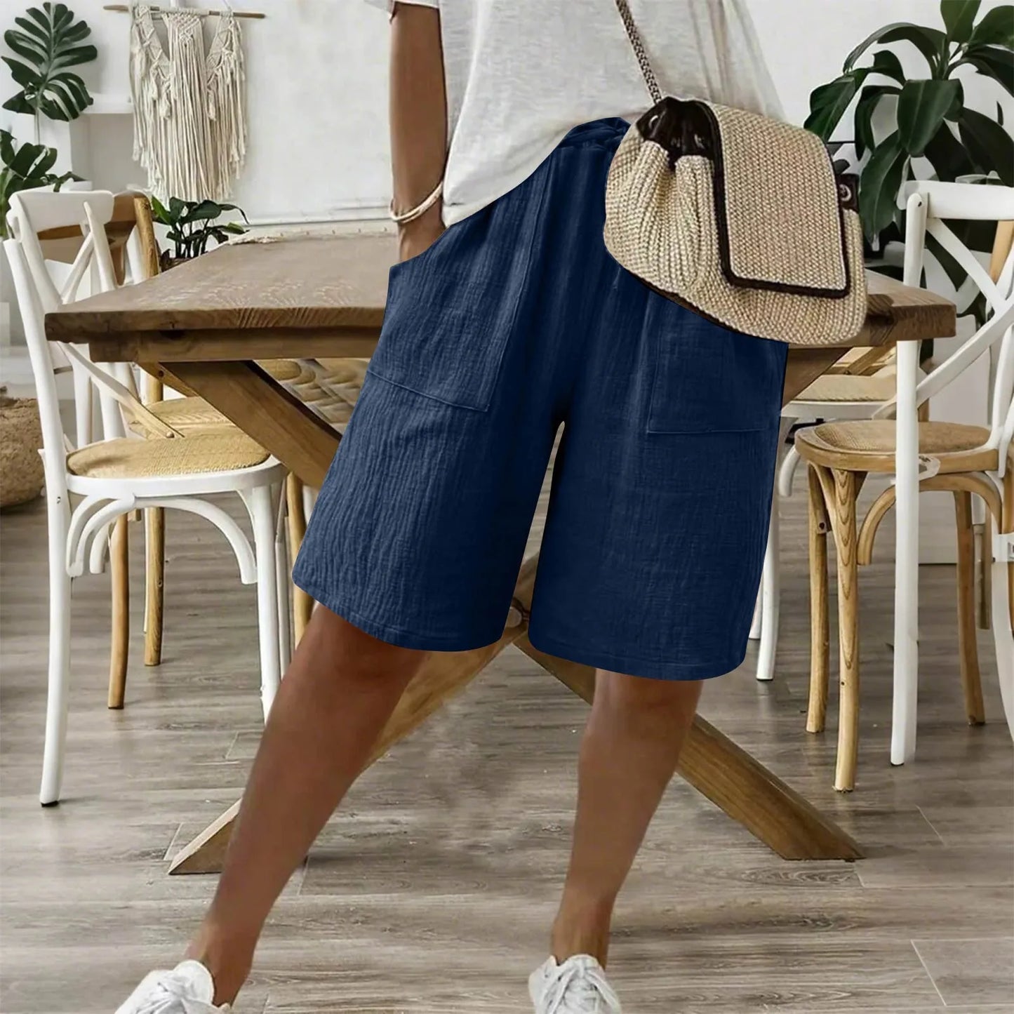 Sienna - Short en coton et lin