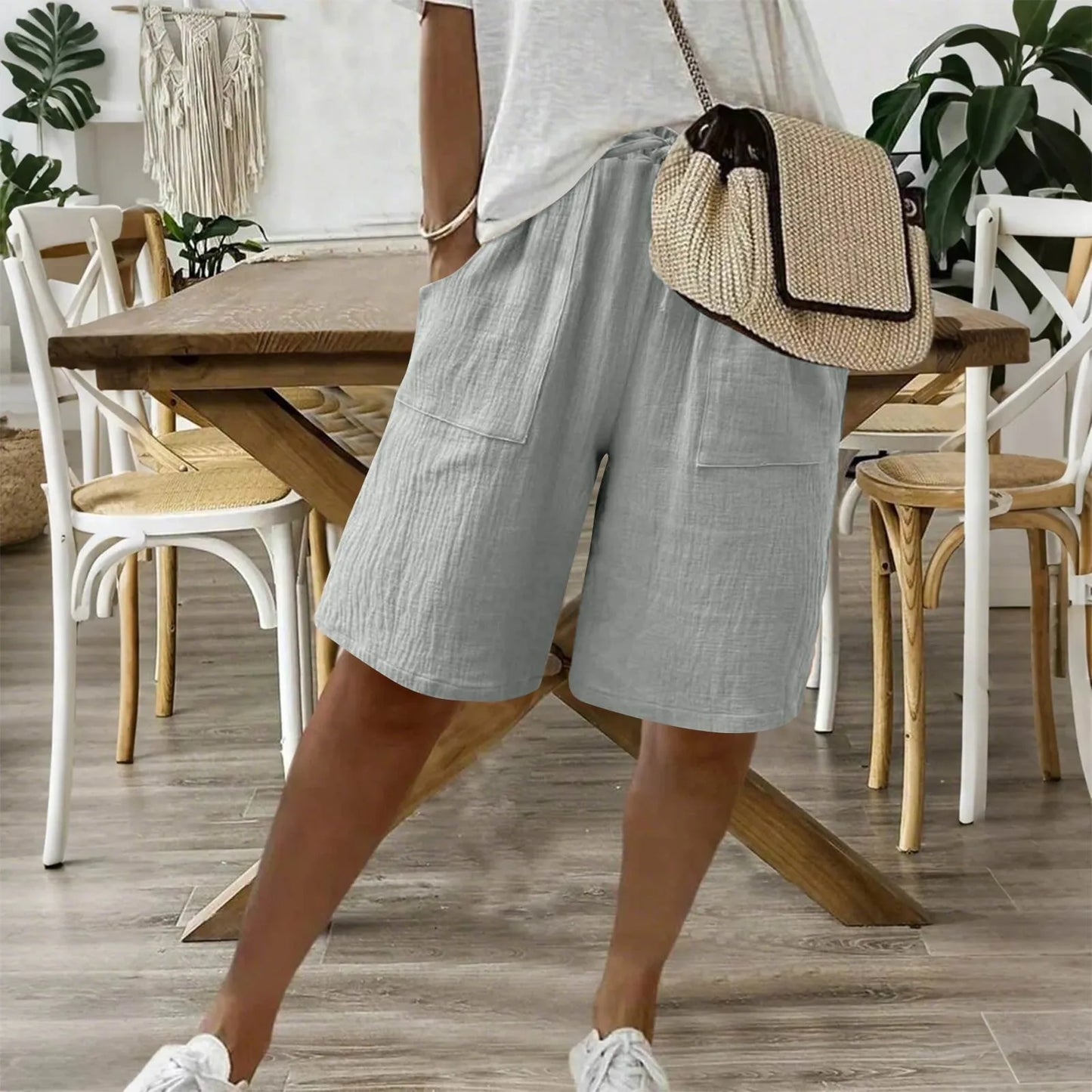 Sienna - Short en coton et lin