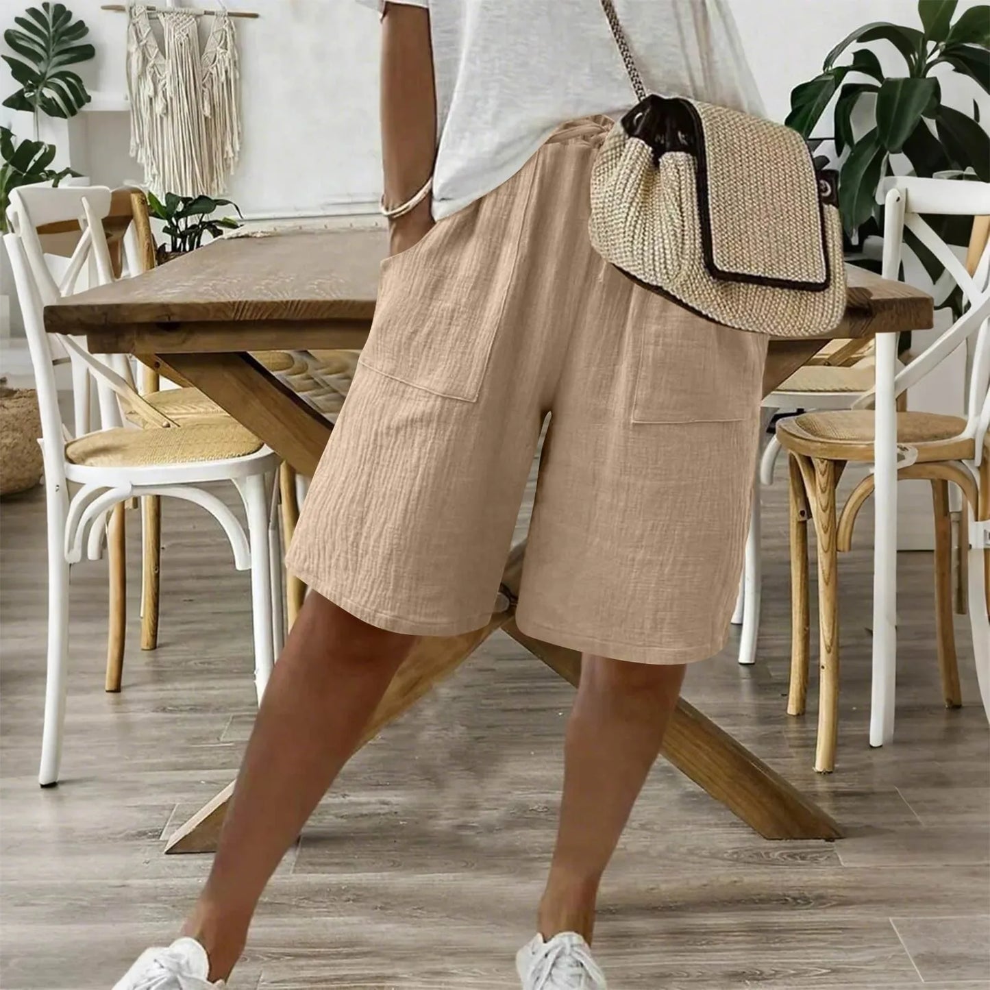 Sienna - Short en coton et lin
