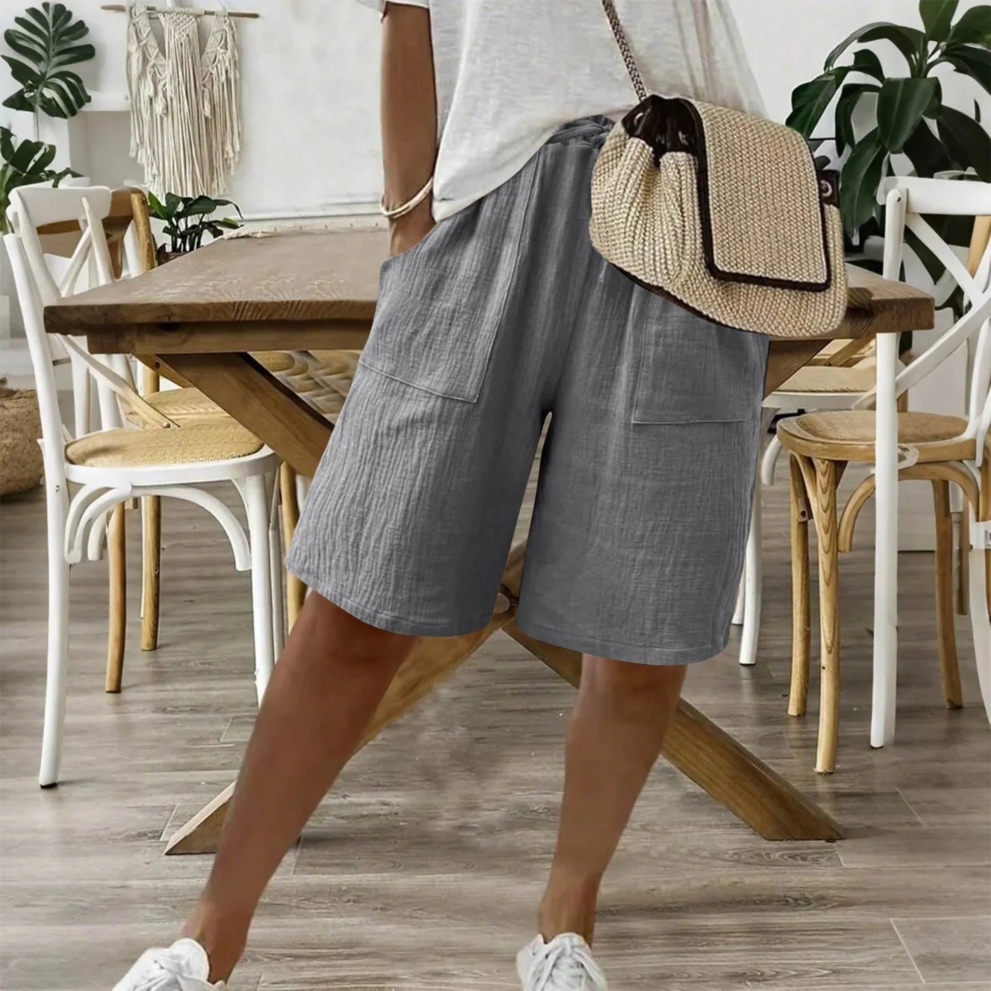 Sienna - Short en coton et lin
