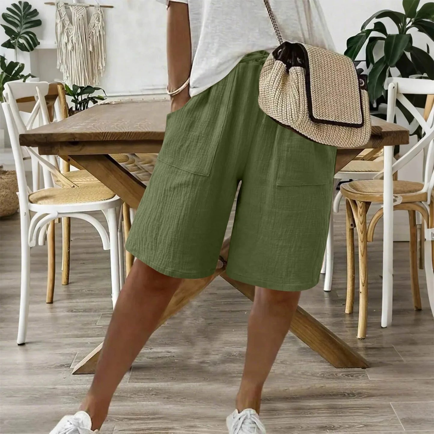 Sienna - Short en coton et lin