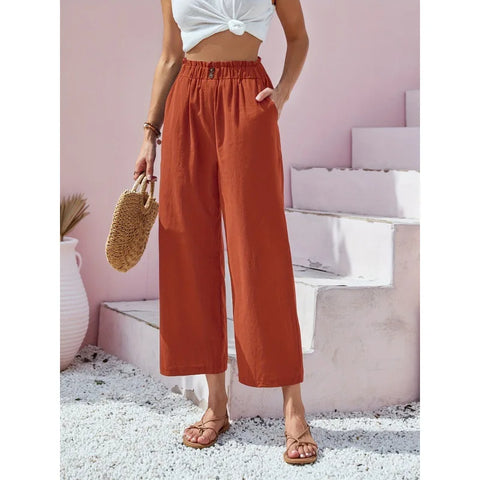 Soléa – Pantalon d'été Lin-Coton