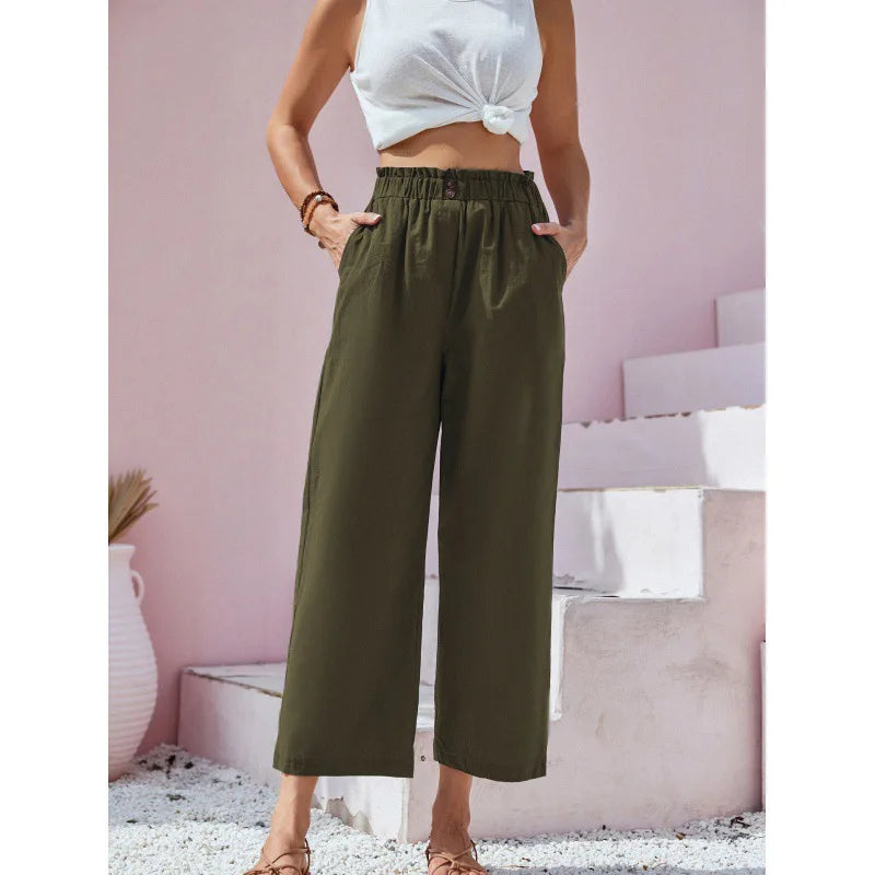 Soléa – Pantalon d'été Lin-Coton