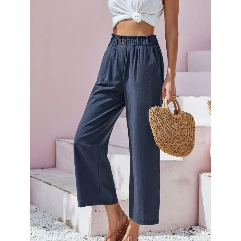 Soléa – Pantalon d'été Lin-Coton
