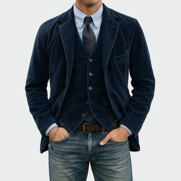 Danoir Paris Velvet Blazer & Waistcoat Set