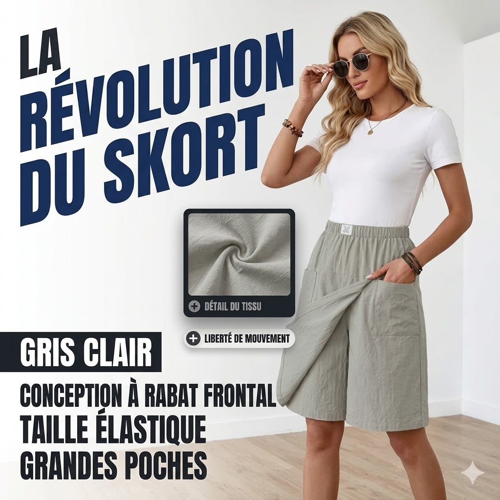 Libertine™ - Skort taille élastique poches liberté active