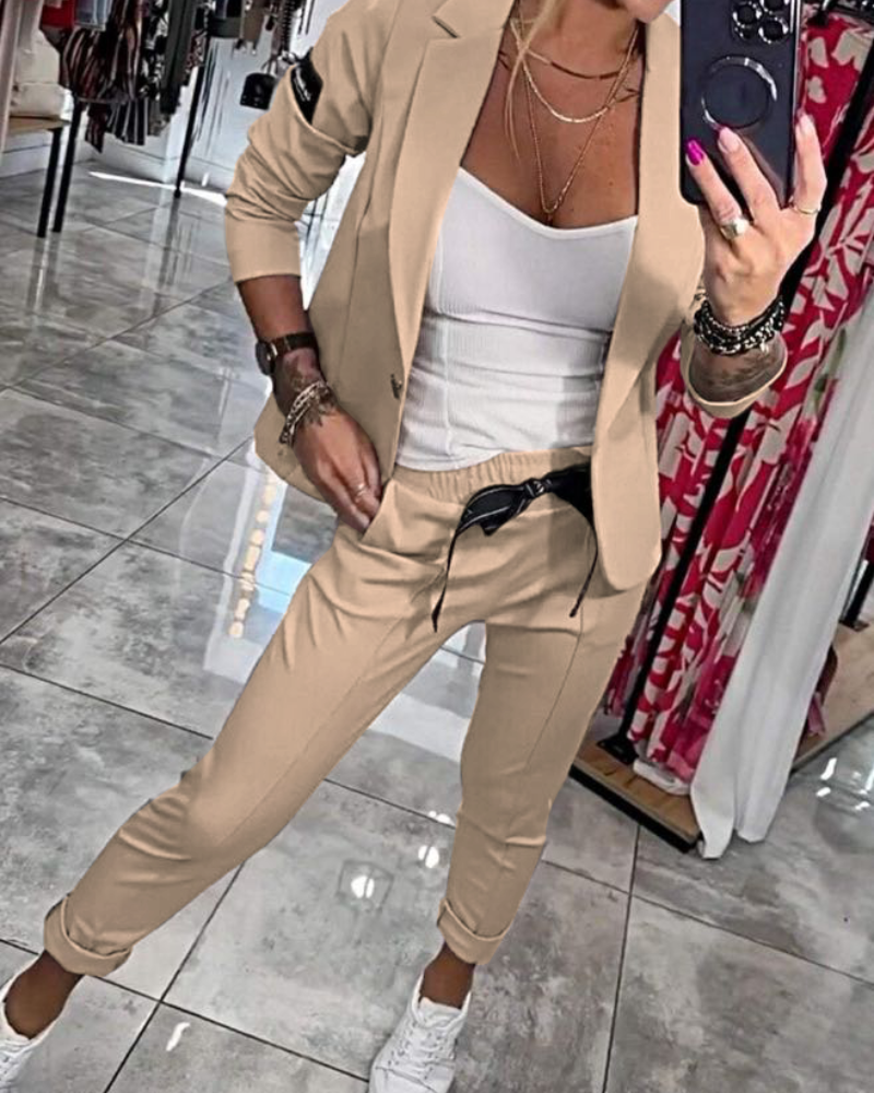 Malou Top, Jacket & Pants Set