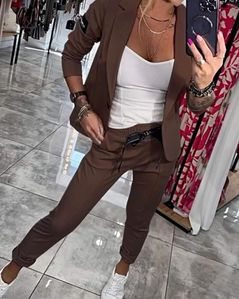 Malou Top, Jacket & Pants Set