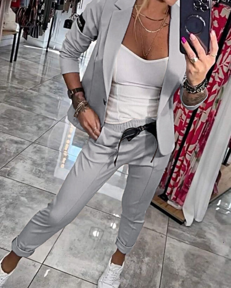 Malou Top, Jacket & Pants Set