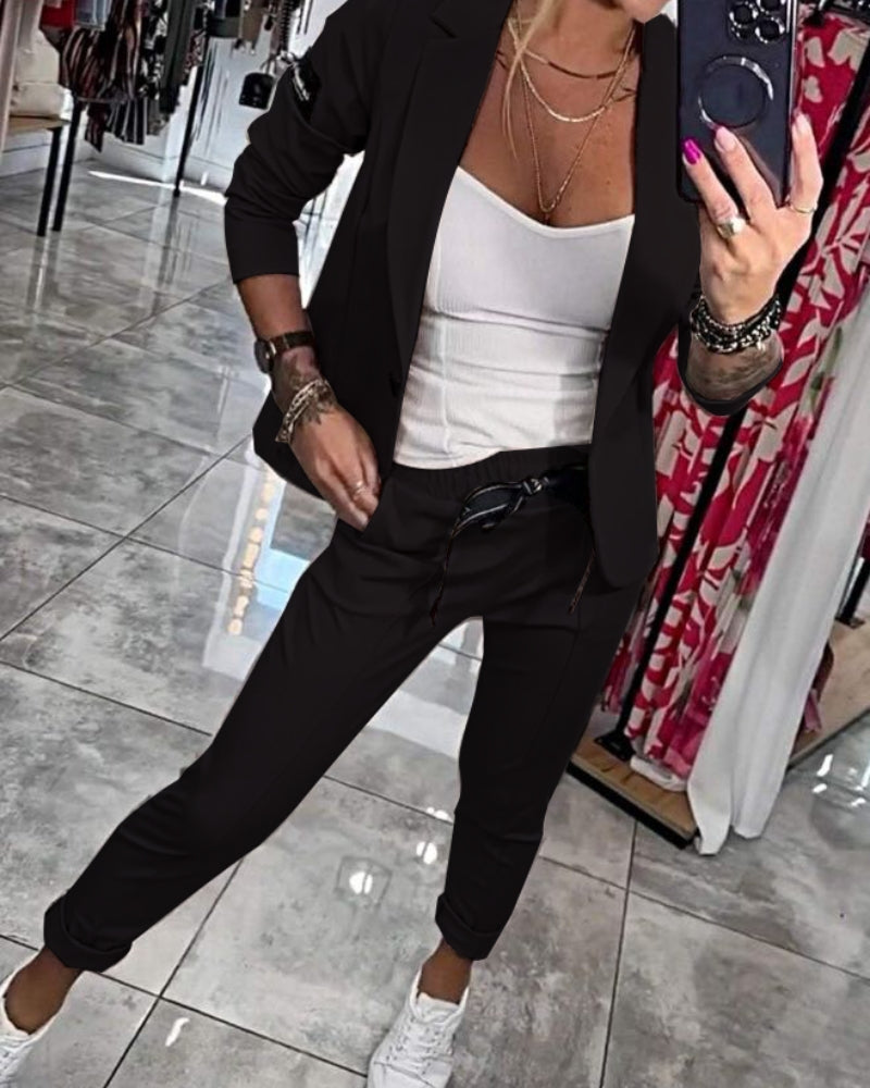 Malou Top, Jacket & Pants Set