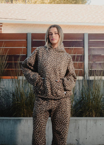 Noémie - Sweat à Capuche Léopard Chic