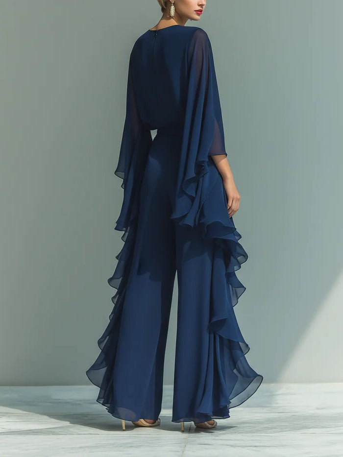 Aurora | Ensemble Élégant en Chiffon à Volants