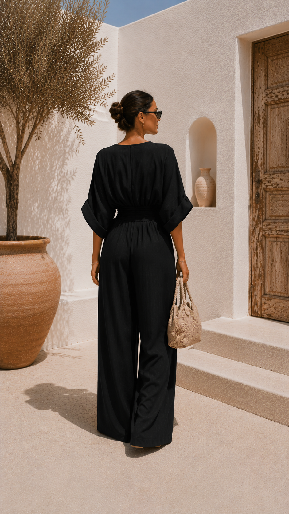 Valeria | Robe longue en mousseline à décolleté en V