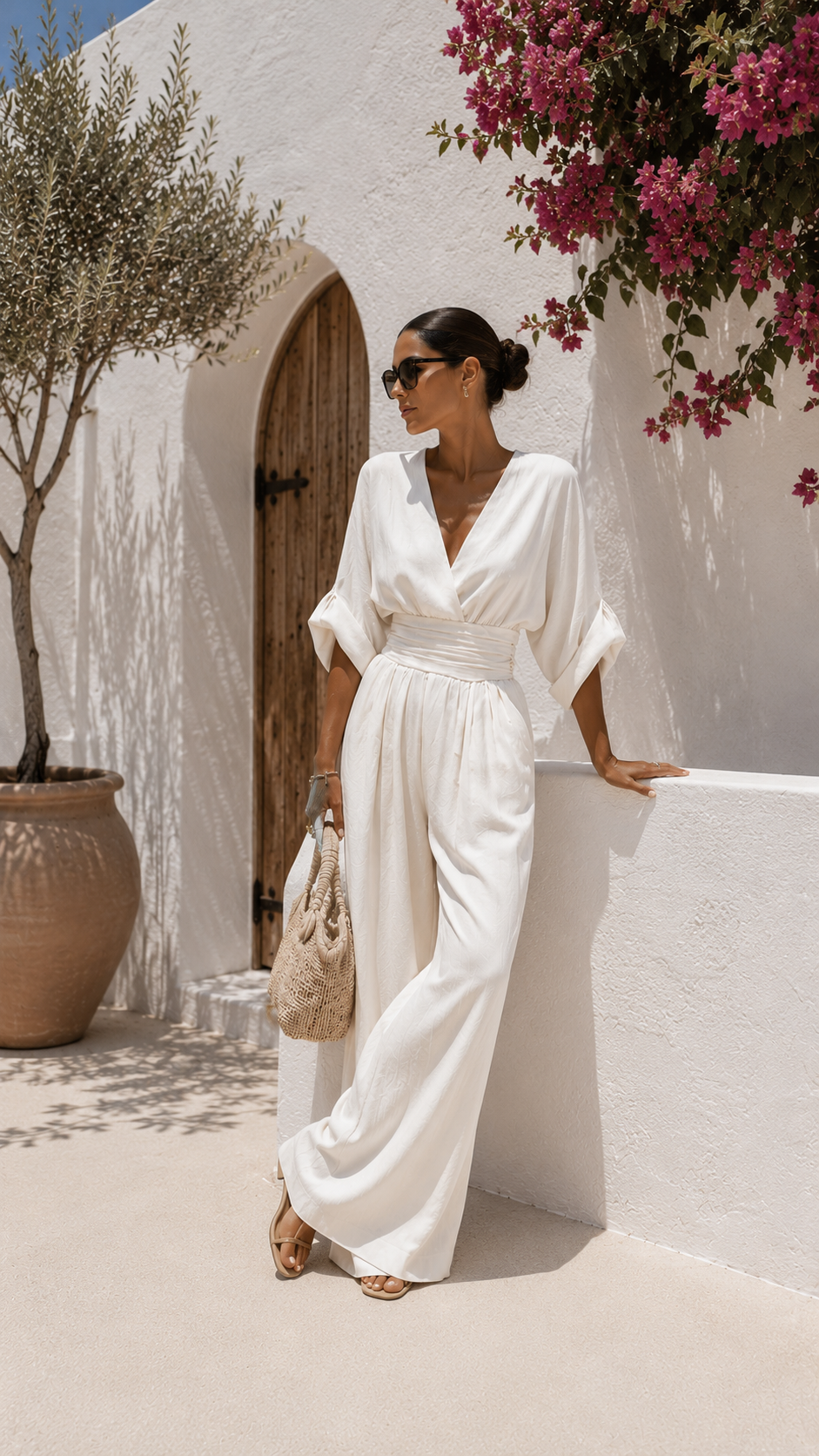 Valeria | Robe longue en mousseline à décolleté en V