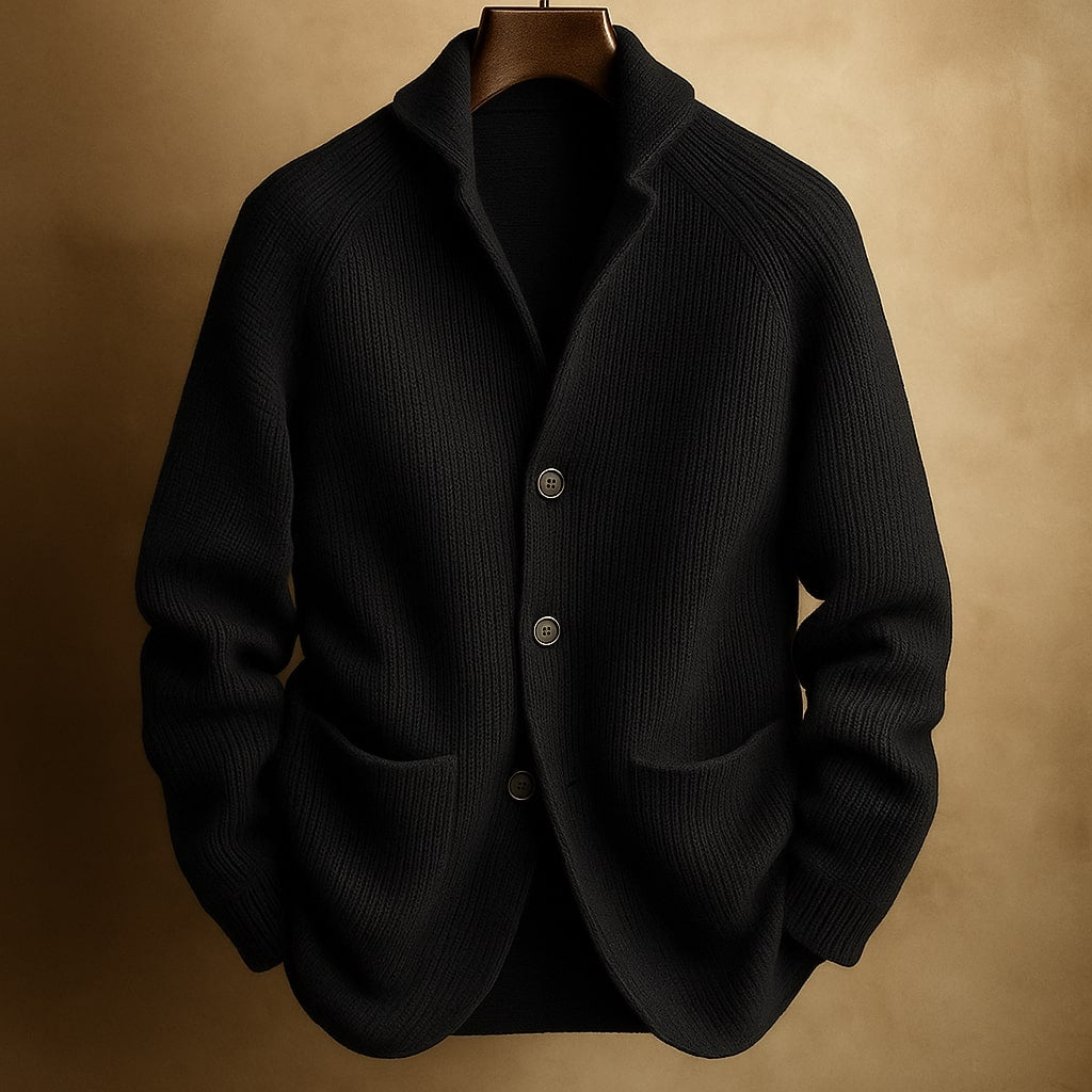 Danoir Paris Men's Knitted Wool Cardigan