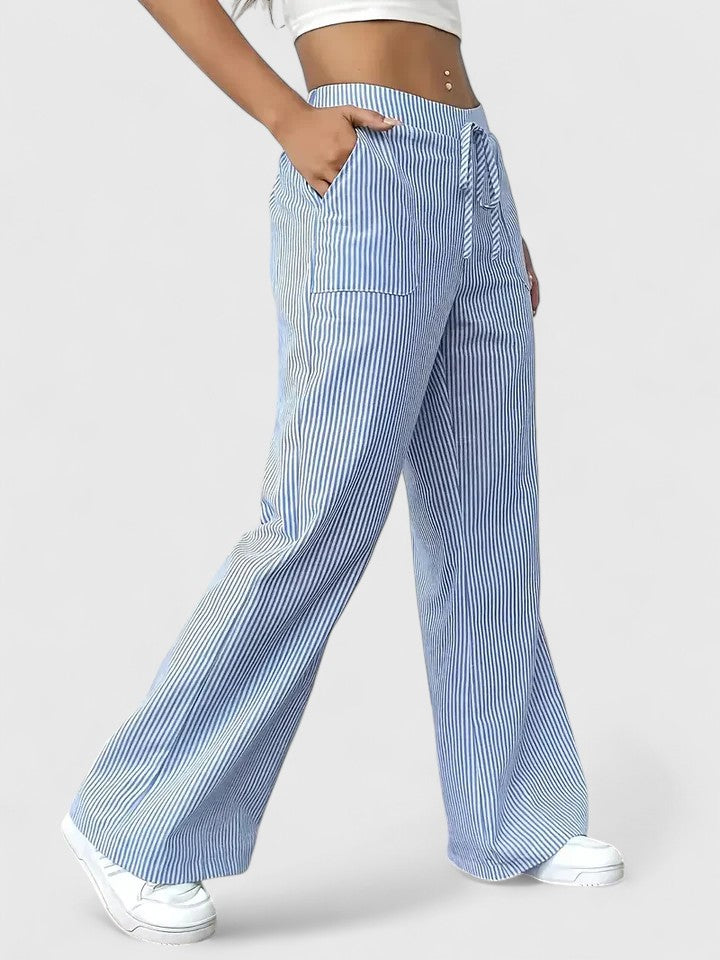 Dominique Elegant Wide-Leg Pants
