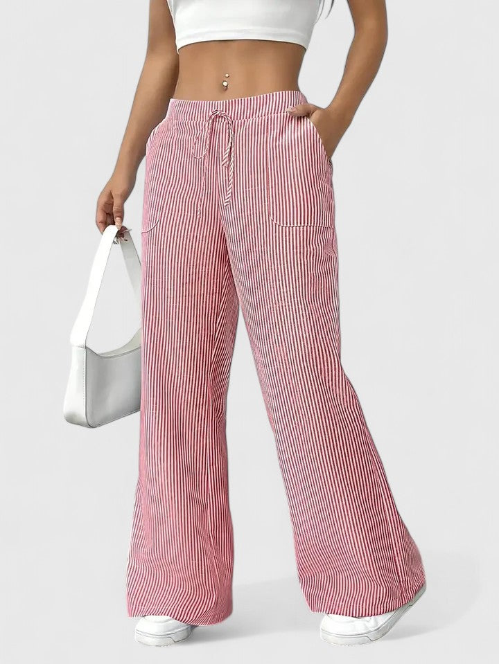 Dominique Elegant Wide-Leg Pants