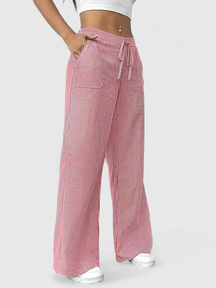 Dominique Elegant Wide-Leg Pants