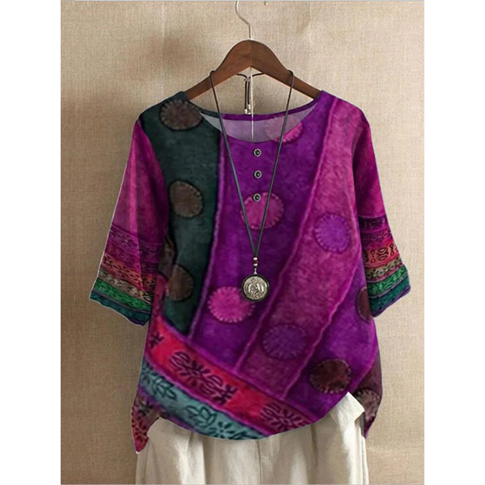 Valarie Colourful Boho Top
