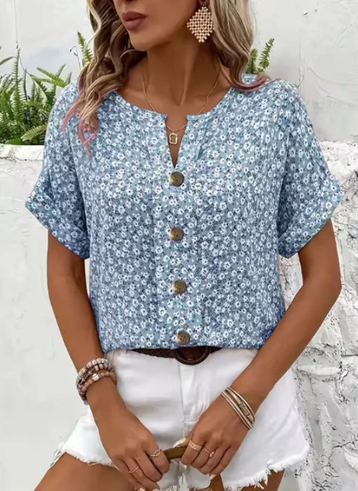 Jelena Elegant Floral Summer Top